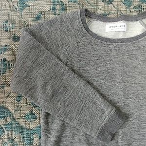 Everlane Cropped Sweatshirt S Heather Grey Donegal
